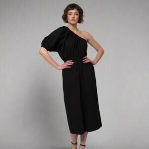 Apiece Apart black one-shoulder Palma dress, size XS, NEW WITH TAGS!